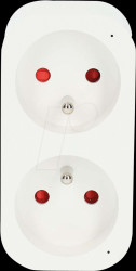 WIFIP141EWT Switchable Wi-Fi socket outlet, 2-gang, FR version