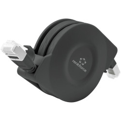 Renkforce RF-4476386 RJ45 Network Cable CAT 6A U/FTP 1.50 m Black Flat