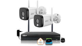 Zestaw Monitoringu Ip Wi-Fi 2X Kamera 3Mpx Ipc-Hfw1339dtk1-Saw-Il-0280B +...