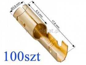 Konektor mosiądz, nieizol.okrągły GN 4mm ( 10 )