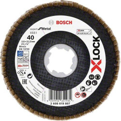 Bosch Accessories 2608619807 X551 Tarcza lamelkowa Średnica 115 mm Średnica otworu 22.23 mm Wielkość ziarna 40 1 szt.