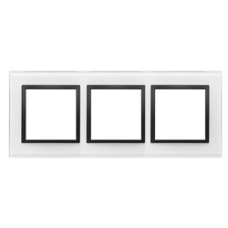 Simon 54 Nature Ramka 3-krotna szklana, Czarna Perła DRN3/68