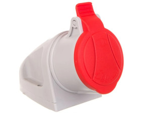 Gniazdo stałe 16A 5P 400V czerwone MINI GSM 16/5 IP44 921860