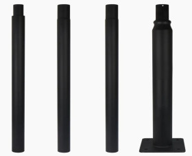 Słup oświetleniowy 4m składany czarny LED line 5 lat gwar.