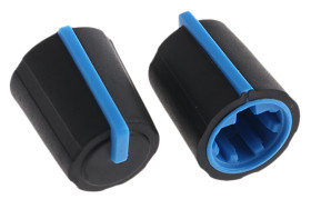 Pokrętło potencjometru oś: 6mm średnica: 11.5mm Kształt D TPE/PP Czarny Sifam