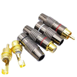 Gniazdo RCA270 - Metal czerwony pasek