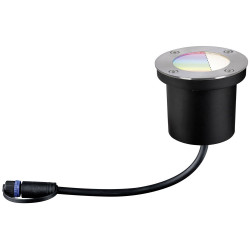 Paulmann 94274 Plug &amp; Shine Ground Spotlight Warm White Silver ZigBee LED