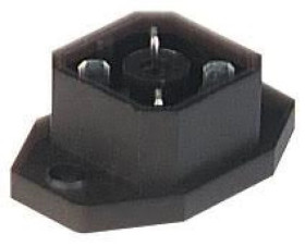 Złącze gniazdowe zasilające serii G męskie tylne mocowanie 4-pinowe (3+PE) 230 V AC/DC 10 A G 30 A 5 M schwarz