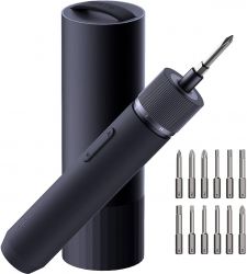 Śrubokręt precyzyjny elektryczny HOTO 3,6V regulacja momentu + zestaw bitów 12 sztuk