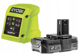 Głośnik ONE+ z technologią Bluetooth + Akumulator 2.0Ah 18V ONE+ z ładowarką 1.5A RBT18-0 + RC18115-120L