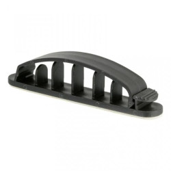 UKSot-6 Uchwyt kablowy samoprzylepny otwierany 6xfi10mm kolor czarny organizer kablowy 37.6 /20 szt./