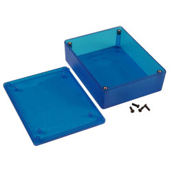 Hammond 1591XXGTBU ABS Enclosure Multipurpose Translucent Blue 121 x 94 x 34mm
