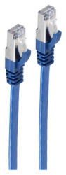 Patch cable, RJ45 plug, straight to RJ45 plug, straight, Cat 7, U/FTP, PVC, 10 m, blue, BS75520-SLB