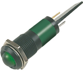 Lampka kontrolna do montażu panelowego 110V ac, zielona 14mm LED Końcówka lutownicza RS PRO