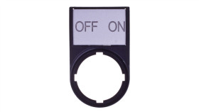 Tabliczka Opisowa Off-On 50X30mm Czarna Prostokątna M22s-St-Gb10 216499