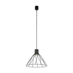 Lampa wisząca MODESTO BLACK pojedyncza z szerokim drucianym kloszem na GU10 10160 TK Lighting