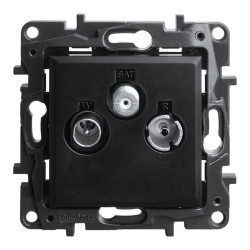 Gniazdo TV-R-SAT do instalacji typu gwiazda 1,5 dB czarne Niloe Step 863580