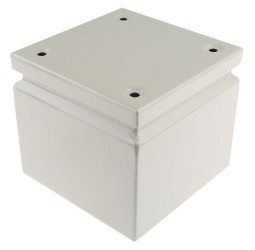 Skrzynka zaciskowa Stal 150 x 150 x 120mm Szary IP66 liczba otworów 0 RS PRO