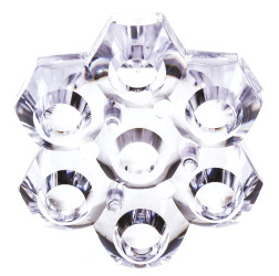 Soczewka LED 7-LEDowa 39.2 (Dia.) x 20.2mm, D 39.2mm, do użytku z Lumileds LUXEON Rebel, Polymer Optics