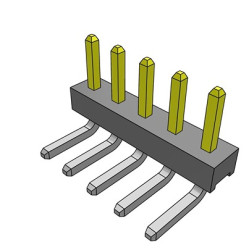 Wtyk PCB 5-pinowe raster: 2mm -rzędowe Samtec Przewlekany