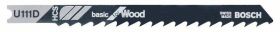 Brzeszczot do wyrzynarki U 111 D, Basic for Wood Bosch Accessories 2608637559 N/A 3 szt.