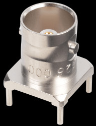 R142 426 000 BNC panel jack, 75 ohms, soldered connections, PCB