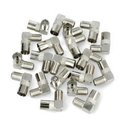 Złącze kątowe SAT F - metal - 20szt.