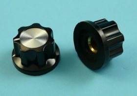 GAŁKA CZARNA 19mm FI=6mm BLOK.ŚRUBA