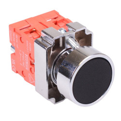 Techna PtecMetPNBlack Black Flush Push Button Switch Metal 10A 2NC