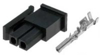 TMF02-G/2 Złącze mocy, gniazdo na kabel - 2pin (z terminalami) raster gniazda: 3.0mm - opakowanie 2 sztuki