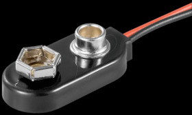 Battery clip for 9V blocks, I-shape