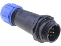 SPP1711-9WZ Wtyk 9 pin na kabel (6-10mm) okrągły, zakręcany, wodoodporny - gwint zewnętrzny