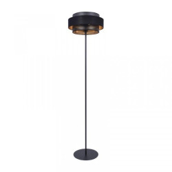 Lampa podłogowa AMOS z podwójnym abażurem czarno złotym, 164 cm na E27 K-5285 Kaja Lighting