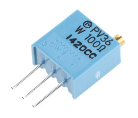 Potencjometr dostrojczy 100Ω THT 0.5W 25 -zwoje Regulacja górna 2 mm