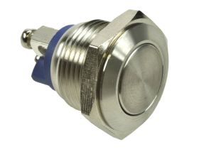 Przełącznik; przyciskowy; GQ16F-10/S; OFF-(ON); 1 tor; bez podświetlenia; monostabilny; na panel; 2A; 36V DC; 16mm; IP65; Onpow;
