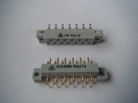 Eltra 852013 złącze 13 pinowe złocone wtyk 861 gniazdo
