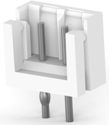 Pin header, 2 pole, pitch 2.5 mm, straight, natural, 177537-2