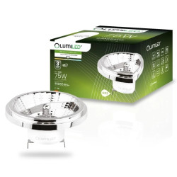 Żarówka LED G53 AR111 10W = 75W 1055lm 4000K Neutralna 24 12V AC/DC Srebrna LUMILED
