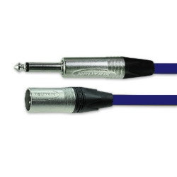 Kabel XLR 5m złącze A: 3-stykowe XLR złącze B: Jack mono 6,35 mm Niebieski Van Damme