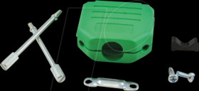 MHDPPK15-G-K D-Sub cap, 15-pin, straight, green, size A