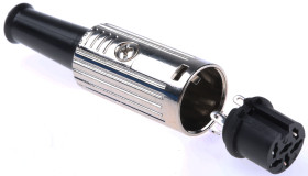 Gniazdo Din 6 -pinowe Żeński Montaż na kablu 100 V AC