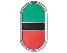 Napęd przycisku podwójny zielony/czerwony z samopowrotem LPCB7113