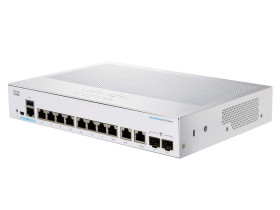 Cisco CBS250-8T-E-2G | Switch | 8x RJ45 1000Mb/s PoE, 2x RJ45/SFP Combo