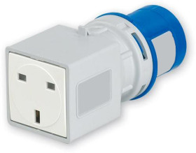 Adapter do przedłużacza sieciowego 13A Gniazdo 230 V 2P + E RS PRO Niebieski IP20