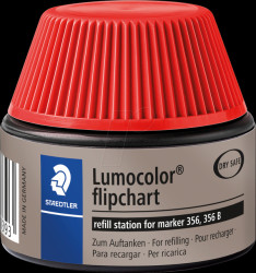 488 56-2 Refill station, Lumocolor flipchart marker 356/356 B, red