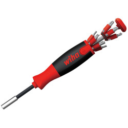 Wiha 38606 LiftUp 25 Magnetic Screwdriver &amp; Bit Magazine (SL, PH, PZ, TX, Hex)
