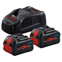 Bosch 1600A0214D ProCORE18V 5.5Ah Batteries &amp; Charger Starter Kit 18V