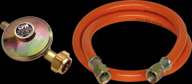 52452 Pressure regulator 50 mbar/80 cm gas hose 1/4" left