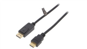Cv0127 Kabel Displayport 1.2 Displayport Wtyk,Hdmi Wtyk 2M Czarny