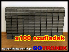 100 x szufladki warsztatowo-magazynowe CZARNE